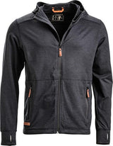 Fleece mit Reißverschluss und Kapuze Herren, anthrazit 2XS