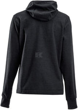 Fleece mit Reißverschluss und Kapuze Damen, charcoal M