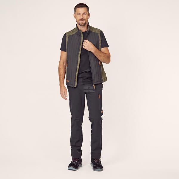 Hybrid/Fleece-Weste Herren, oliv XL