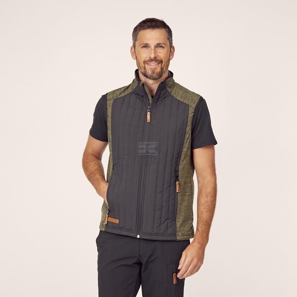 Hybrid/Fleece-Weste Herren, oliv XL