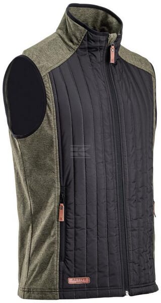 Hybrid/Fleece-Weste Herren, oliv M