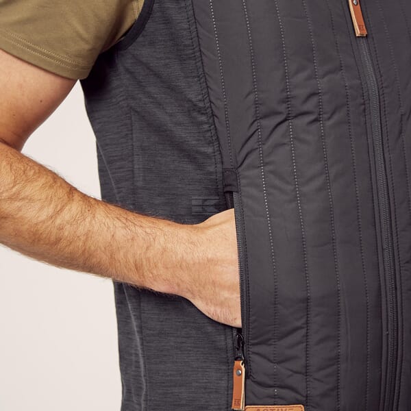 Hybrid/Fleece-Weste Herren, anthrazit 3XL