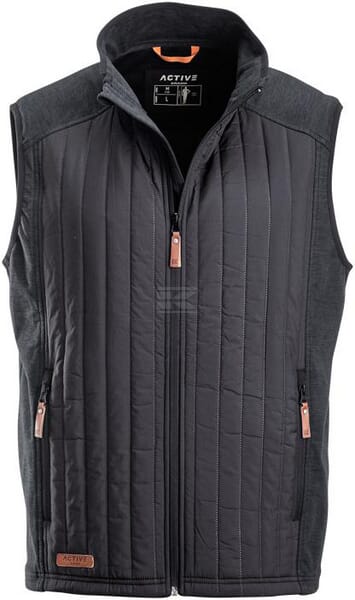 Hybrid/Fleece-Weste Herren, anthrazit 2XL