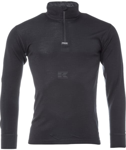 Thermohemd mit Rollkragen, 1/4 Reißverschluss, aus Merinowolle L