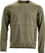 Fleeceshirt O-Ausschnitt Herren, oliv XS