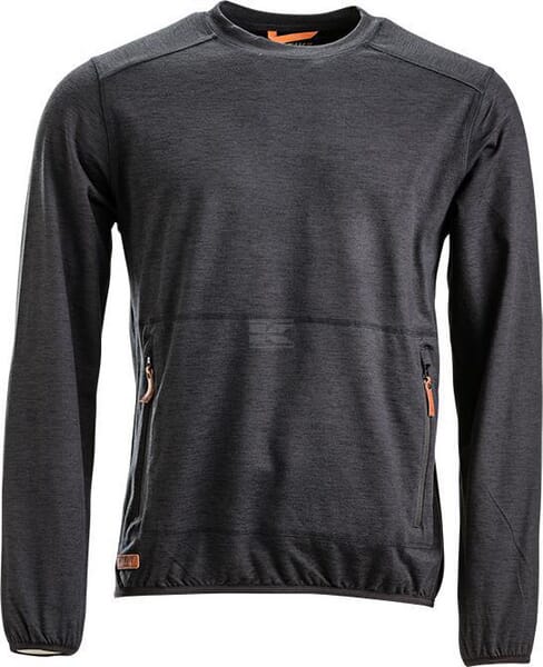 Fleeceshirt O-Ausschnitt Herren, anthrazit M