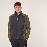 Hybrid/Fleecejacke Herren, oliv L