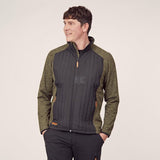Hybrid/Fleecejacke Herren, oliv 2XS