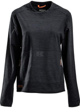 Fleece-Shirt O-Ausschnitt Damen, anthrazit S