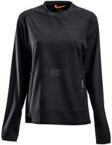 Fleece-Shirt O-Ausschnitt Damen, anthrazit S