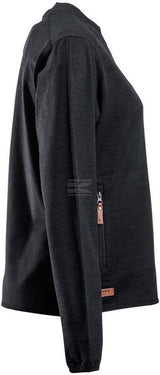 Fleece-Shirt O-Ausschnitt Damen, anthrazit S
