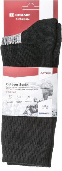 Outdoor Socken 43-46 schwarz / Grau