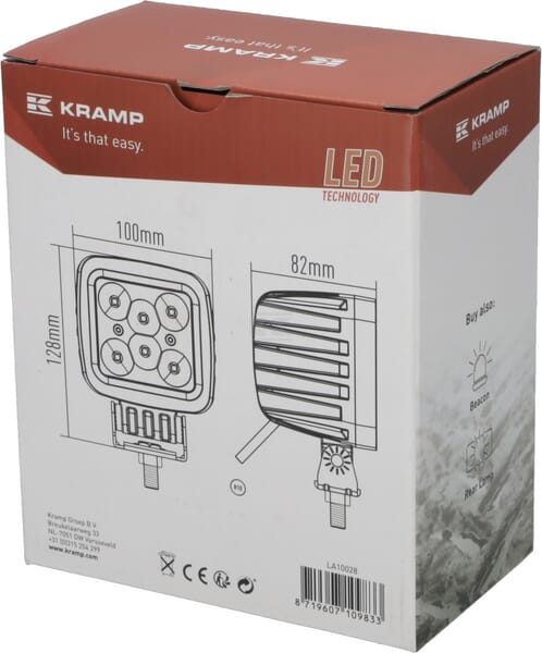 Arbeitsscheinwerfer, 10-30V, LED, 3780lm, Quadratisch