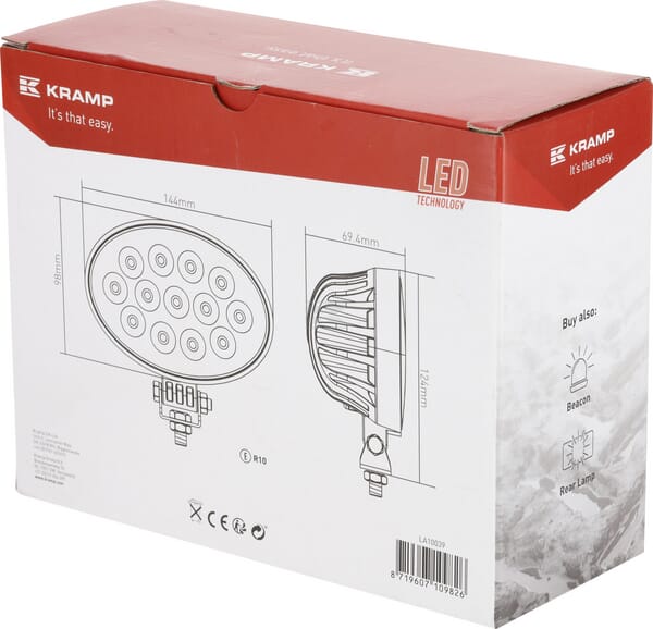 Arbeitsscheinwerfer, 10-30V, LED, 3510lm, Oval