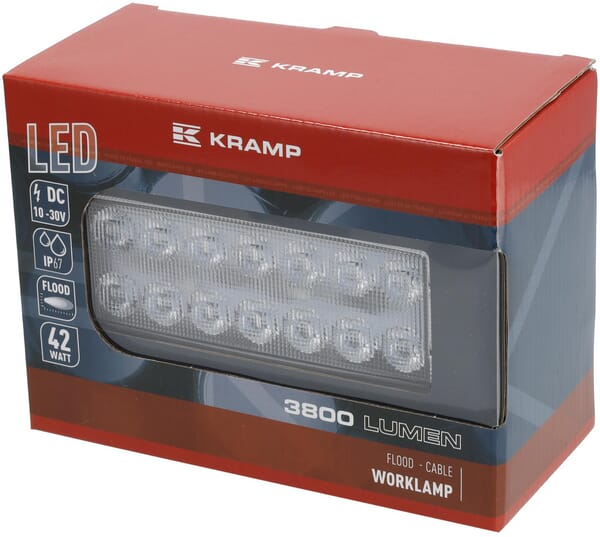 Arbeitsscheinwerfer, 10-30V, LED, 3800lm, Rechteckig