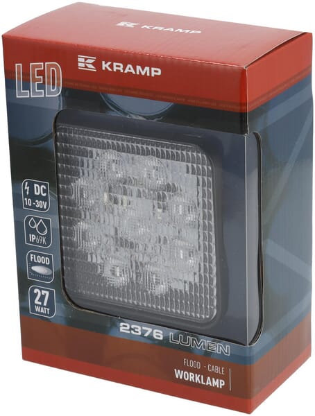 Arbeitsscheinwerfer, 10-30V, LED, 2376lm, Quadratisch