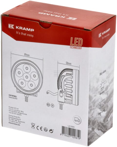 Arbeitsscheinwerfer, 10-30V, LED, 1440lm, Rund