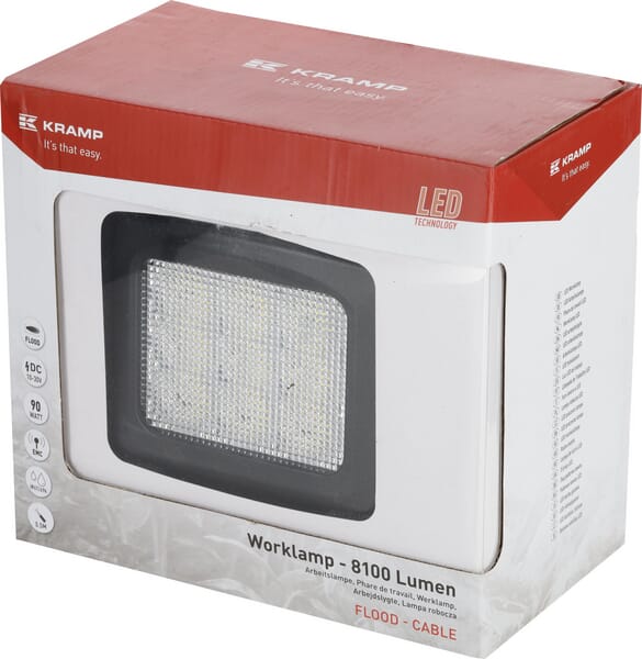 Arbeitsscheinwerfer, 10-30V, LED, 8100lm, Quadratisch