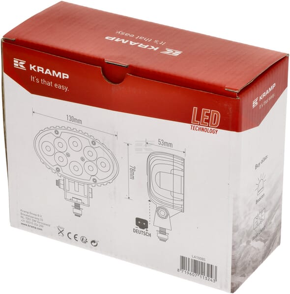 Arbeitsscheinwerfer, 10-30V, LED, 1920lm, Oval