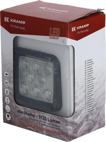 Arbeitsscheinwerfer, 10-30V, LED, 1920lm, Quadratisch