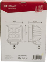Arbeitsscheinwerfer, 10-30V, LED, 4500lm, Quadratisch