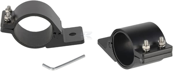 Montagehalterung für Fahrzeugbeleuchtung, 76-mm-Rohrschelle, Aluminium/Edelstahl