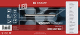 Lichtleiste LED, 300 W, 25500 lm, rechteckig, 12 / 24V, weiß, 1310 x 57 mm, Kabelendhülse, Combo, 100 LEDs, Kramp