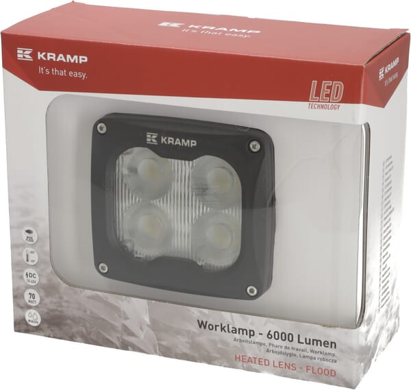 Arbeitsscheinwerfer, 10-45V, LED, 6000lm, Quadratisch