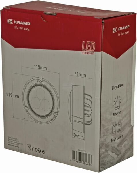 Arbeitsscheinwerfer, 10-30V, LED, 4000lm, Rund