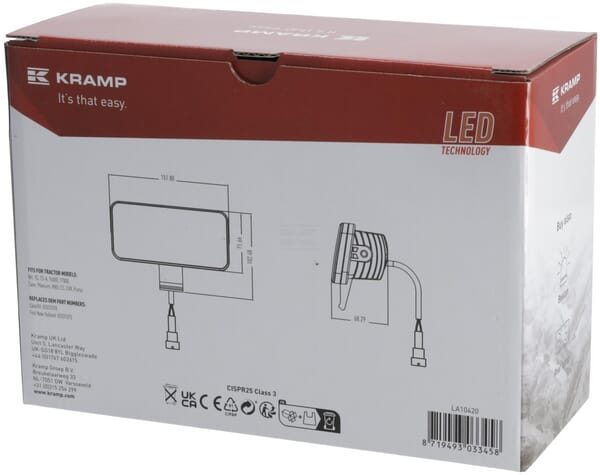 Arbeitsscheinwerfer, 10-30V, LED, 4100lm, Rechteckig