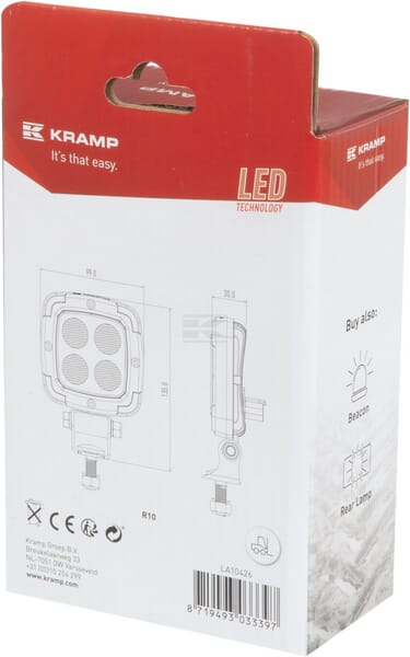 Arbeitsscheinwerfer, 10-80V, LED, 2200lm, Quadratisch