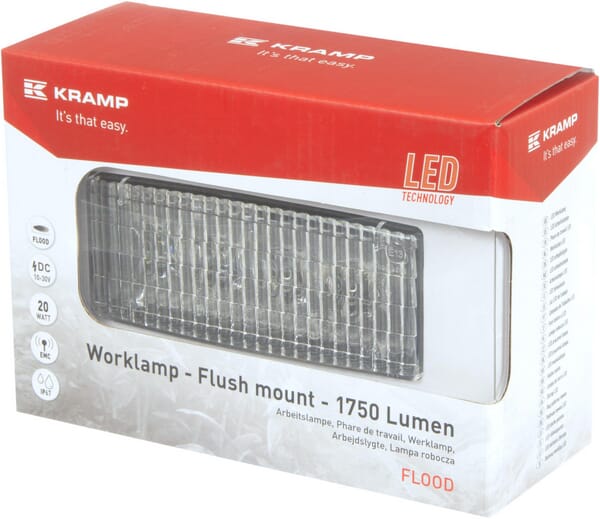 Arbeitsscheinwerfer, 10-30V, LED, 1750lm, Rechteckig