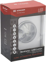 Arbeitsscheinwerfer LED, 42W, 4200lm, rund, schwarz, Kramp
