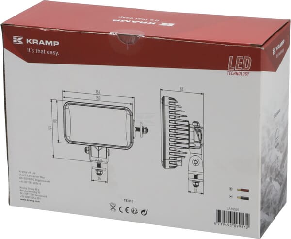 Arbeitsscheinwerfer, 9-36V, LED, 5600lm, Rechteckig
