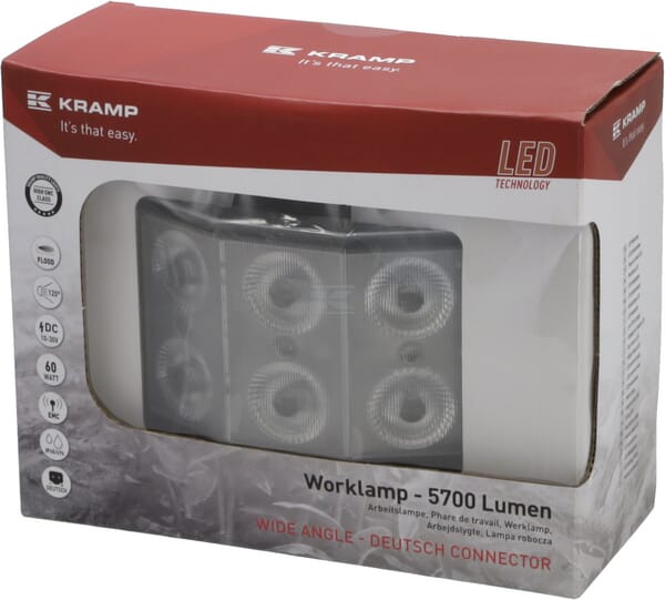 Arbeitsscheinwerfer, 9-36V, LED, 5700lm, Rechteckig