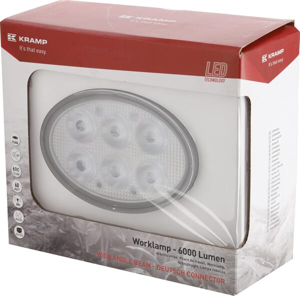 Arbeitsscheinwerfer, 12-60V, LED, 6000lm, Oval
