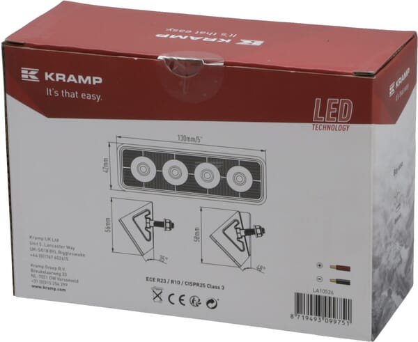Arbeitsscheinwerfer, 9-36V, LED, 2800lm, Rechteckig