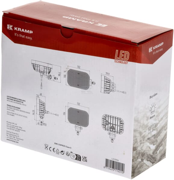Arbeitsscheinwerfer, 10-30V, LED, 4200lm, Rechteckig