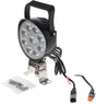 Arbeitsscheinwerfer LED, 54W, 5100lm, rund, 12/24V, Ø133x75mm, Deutsch Stecker, Flood, 9LED's, Griff + Schalter