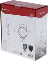 Arbeitsscheinwerfer LED, 54W, 5100lm, rund, 12/24V, Ø133x75mm, Deutsch Stecker, Flood, 9LED's, Griff + Schalter