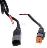 Arbeitsscheinwerfer LED, 54W, 5100lm, rund, 12/24V, Ø133x75mm, Deutsch Stecker, Flood, 9LED's, Griff + Schalter