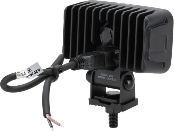 Arbeitsscheinwerfer LED, 60W, 4630lm, rechteckig, 12/24V, weiß, 115x65x47mm Deutsch Stecker, Flood, 12LED's