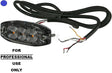 Blinkleuchte LED, rechteckig, 10/30V, blau, 82x30x9mm, 3 LED's, Kramp