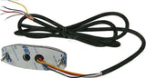 Blinkleuchte LED, rechteckig, 10/30V, blau, 82x30x9mm, 3 LED's, Kramp