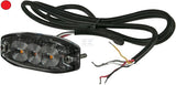 Blinkleuchte LED, rechteckig, 10/30V, rot, 82x30x9mm, 3 LED's, Kramp