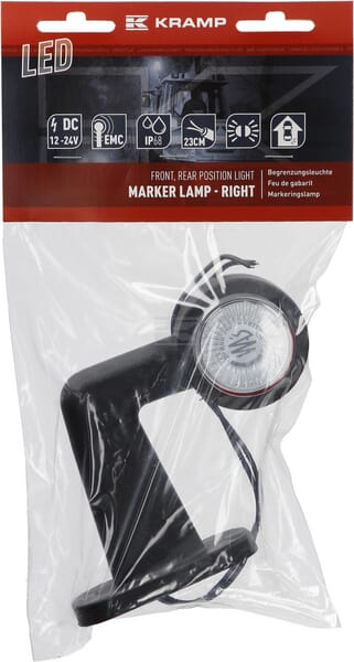 Begrenzungsleuchte weiß/rot 45° rechts LED 12-24V KRAMP
