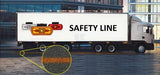 Markierungsleuchte LED, gelb, rechteckig, 12-24V, 133,8x53x25mm,"SAFETY LINE", Kramp