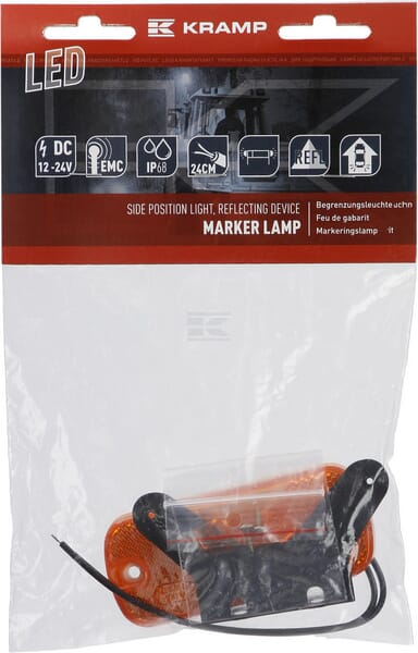 Seitenmarkierungsleuchte mit Kabelanschluss LED 12-24V KRAMP