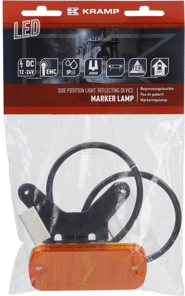 Seitenmarkierungsleuchte mit Kabelanschluss LED 12-24V KRAMP