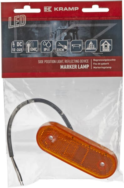 Seitenmarkierungsleuchte mit Kabelanschluss LED 12-24V KRAMP